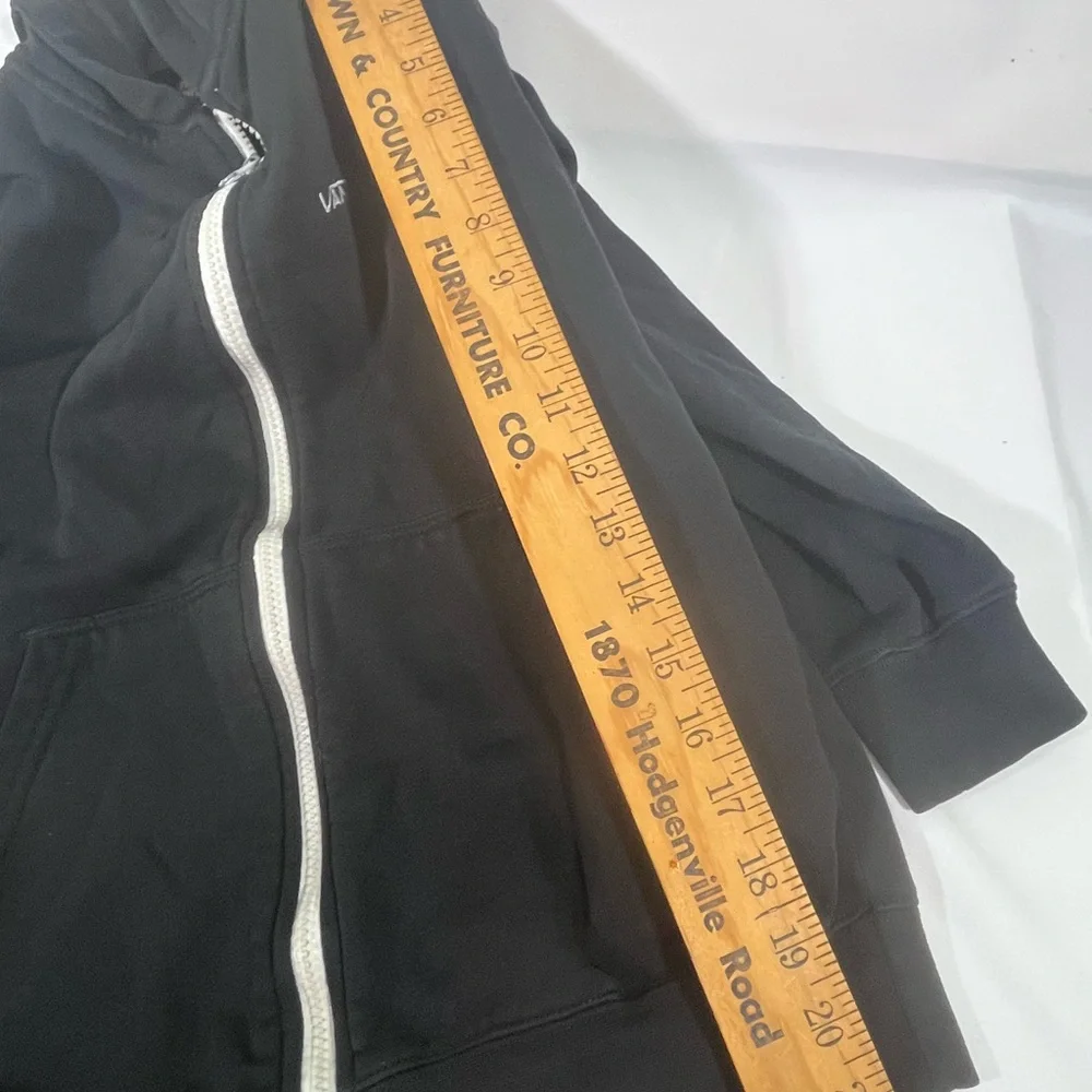 VANS‎ OFF THE WALL ZIP UP HOODIE W/POCKETS UNISEX YOUTH M BLACK PREOWNED
